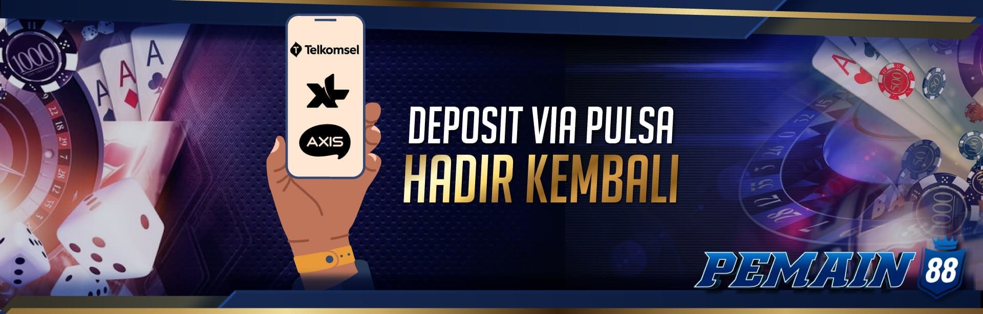 DEPOSIT VIA PULSA HADIR KEMBALI