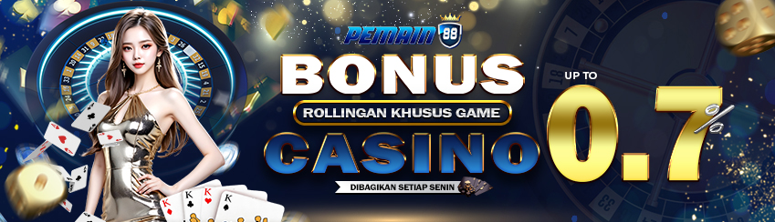 BONUS COMMISION / ROLLINGAN CASINO UP TO 0,7% DIBAGIKAN SETIAP HARI SENIN. S&K BERLAKU.	